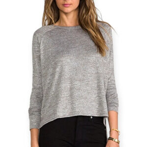 Rag & Bone Jeans Camden Long Sleeve Tee with Step Hem Oversize XS